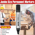 Fuutreo 32 Pcs Jumbo Permanent Markers Bulk Large Chisel Tip Permanent Markers - Image 6