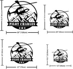 Personalized Metal Airplane Wall Art, Airplane Name Sign, Customized Pilot Name - Image 4
