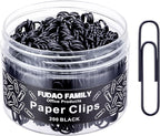Large Paper Clips, 2 Inch Black Paper Clip by FUDAOFAMILY