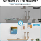 SUPEASY 5-Tier Wall File Holder Organizer - Image 6