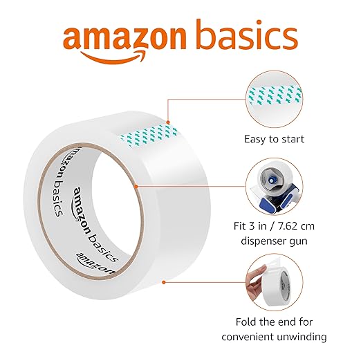 Amazon Basics Strong Plastic Adhesive Packaging Tape - Image 2