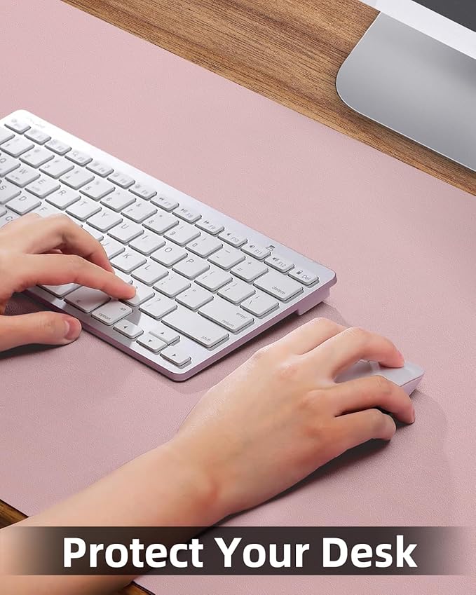 Non-Slip Desk mat, PU Leather Desk Pad Protector, Office Desk Mat, Large Mouse - Image 3