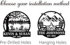 Personalized Mountain Campfire Sign, Custom Fire Pit & Campsite Decor, Metal - Image 3