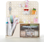 comix desk organizer with 2 drawer, beige 360° on a desk or shelf