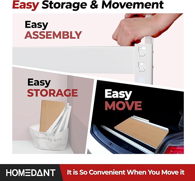 HOMEDANT 47.7" W 5 Tier Heavy Duty Garage Shelving Adjustable Metal Rack - Image 7
