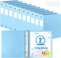 Henoyso 12 Pcs 3 Ring Binder 2 Inch Round Fits Letter Size 8.5'' x 11'' Paper by Henoyso