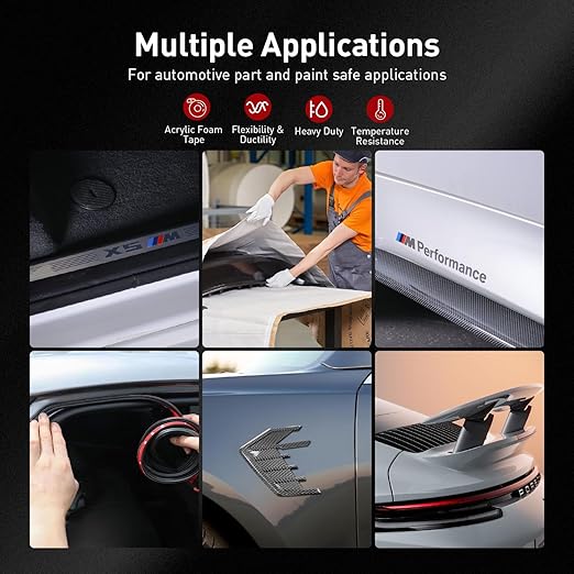 Automotive Acrylic Plus Attachment Tape 0.24" x 18Ft Made of 3M Pack of 2 - Image 7