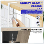 15.7” Under Desk Cable Management Tray, No Drill Steel Cable Tray Organizers - Image 3