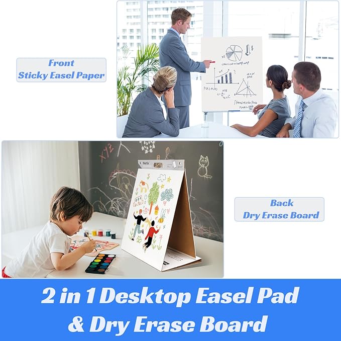 Nortix Sticky Easel Pads, Upgraded Versatile Tabletop Sticky Easel Pad - Image 4