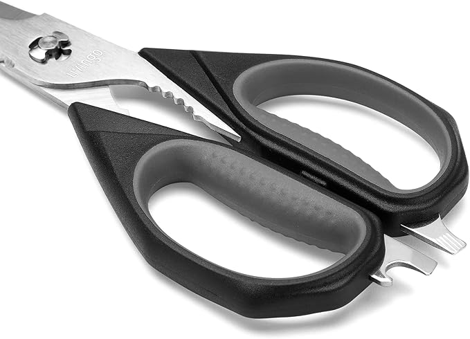 LIVINGO Kitchen Scissors, 2 Pack 9.25" Utility All Purpose Poultry Shears Heavy - Image 3