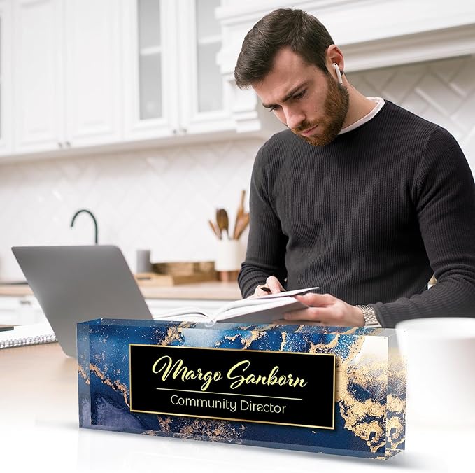 Personalized Name Plate for Desk Custom Acrylic Desk Name Plate Custom Employee - Image 3