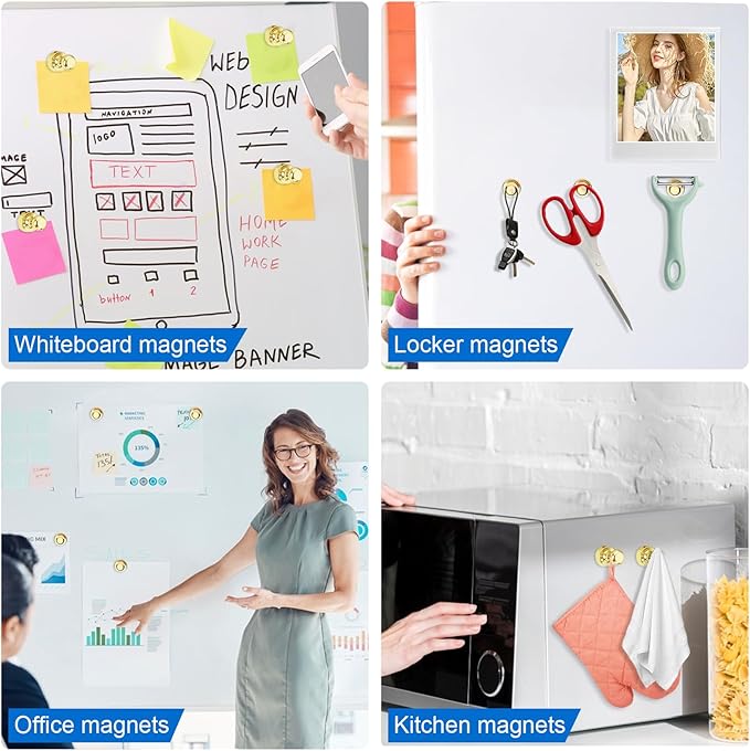 LOVIMAG Fridge Magnets 16Pcs Refrigerator Whiteboard Small Strong Magnet - Image 7