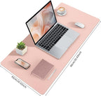Bloss Pink Desk Mat, Waterproof Non-Slip Leather Desk Pad, Large Mouse pad - Image 4