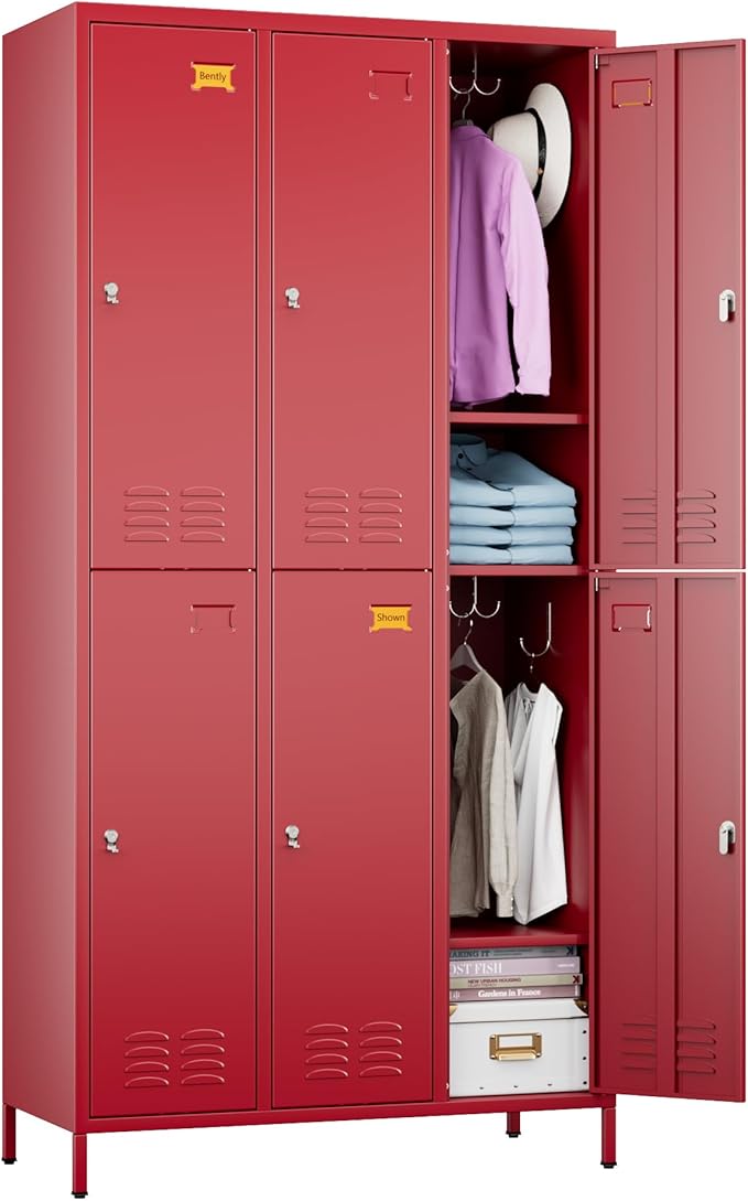 SUPEER 6 Doors Metal Locker Employee by SUPEER