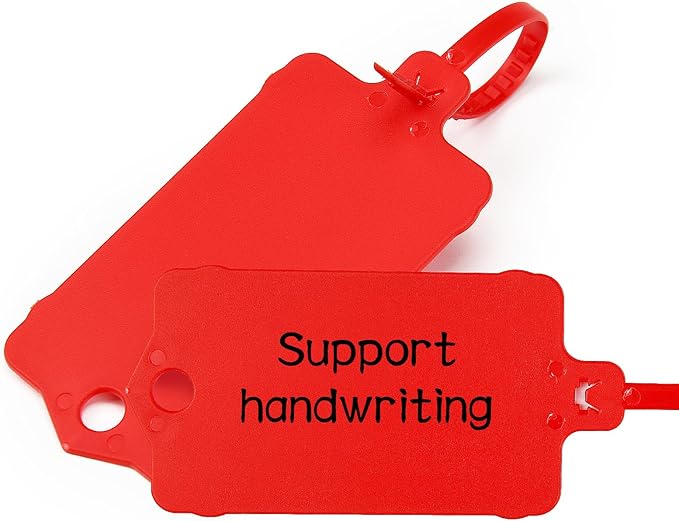 100pcs Blank Plastic Tags for Labeling Reusable Hanging Tags Ties Key Tag - Image 2