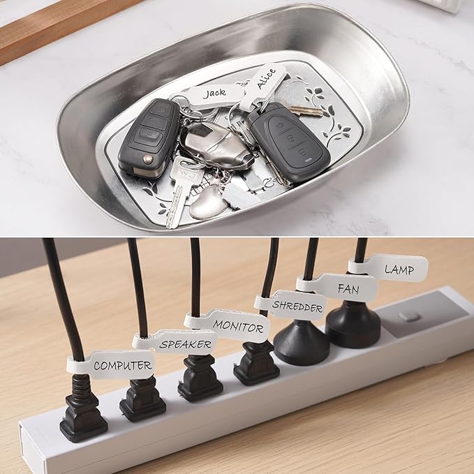 Trilancer Reusable Cable Cord Wire Labels, Hook&Loop Closure, - Image 4