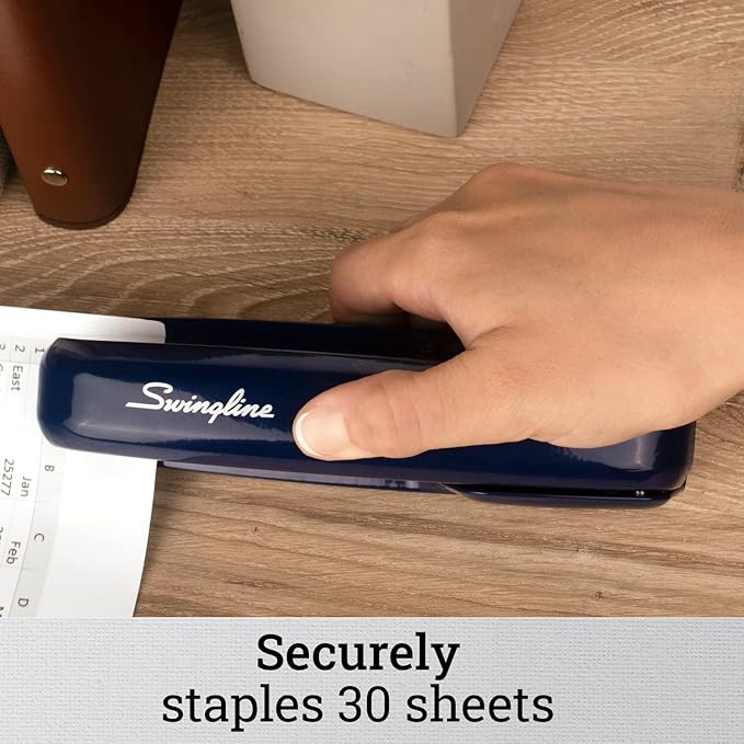 Swingline Stapler, 30 Sheet Capacity, 747 Business Stapler, Jam Free, Royal Blue - Image 2