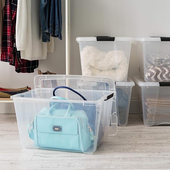 IRIS USA 54 Qt Stackable Plastic Storage Bins - Image 7