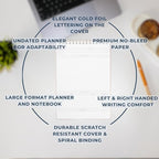 Merely Home | Meeting Notebook for Work | 8.25" x 11.75" | Project Planner | - Image 5
