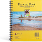 Elan A4 Drawing Book, 50 Sheets Italian Paper 90 lb/200 GSM, Acid-Free Sketch by Elan