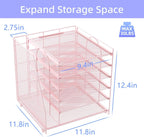 gianotter 6-tier paper organizer with magazine holder, side view