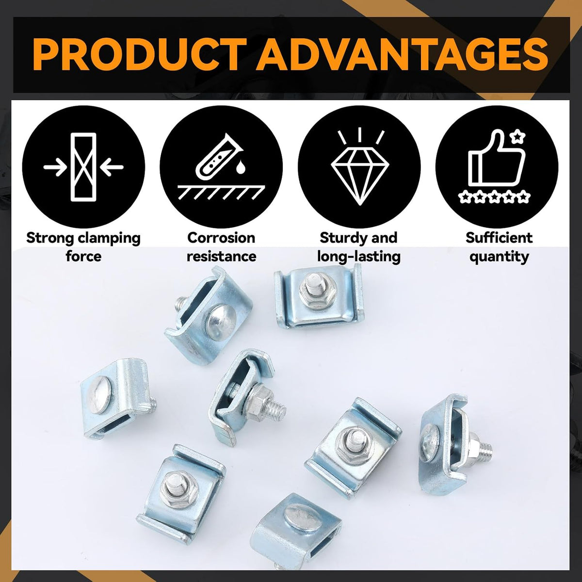 Zonon 100 Pcs Wire Grid Wall Connectors Cattle Panel Clips Cable Tray Clips