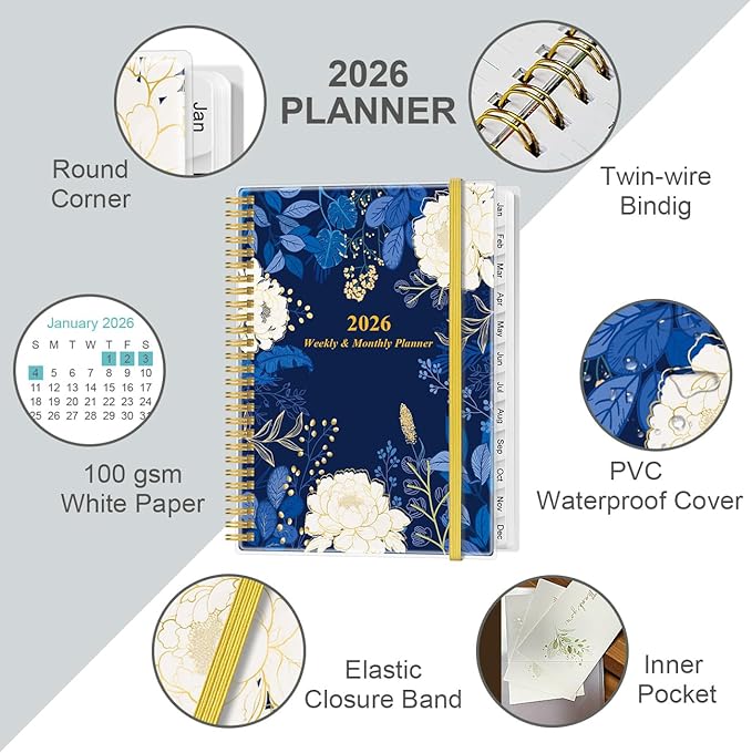 2026 Planner - Weekly Monthly Planner 2026 from January 2026 to December 2026 - Image 2