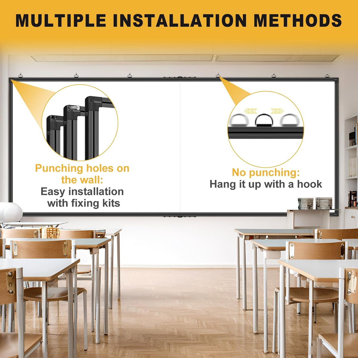 118"x48" Extra Large Magnetic Whiteboard