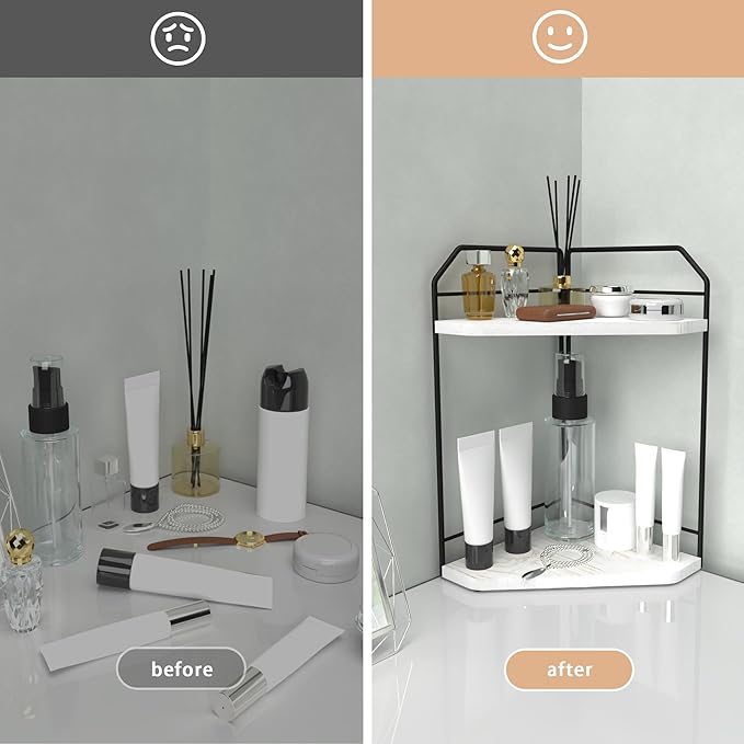 INIUNIK Corner Bathroom Counter Organizer - Image 7
