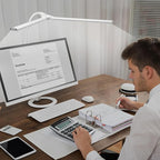 Hensam LED Desk Lamp with Clamp, Double Head Desk Light - Image 7