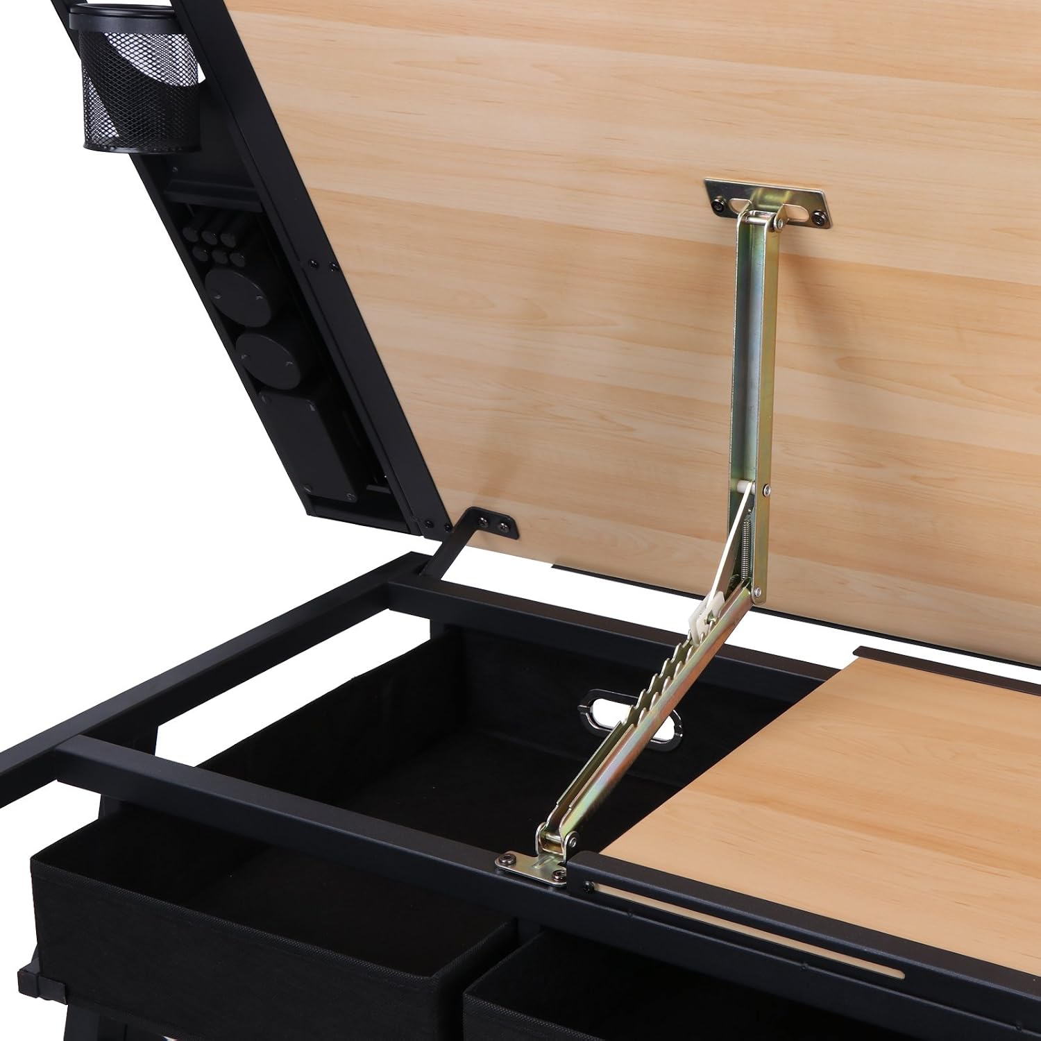 Drafting Table Drawing Desk Reclining Tiltable Tabletop Bundle Set with Stool and 2 Storage Drawers Art Writing Reading Workstation for Office and Home