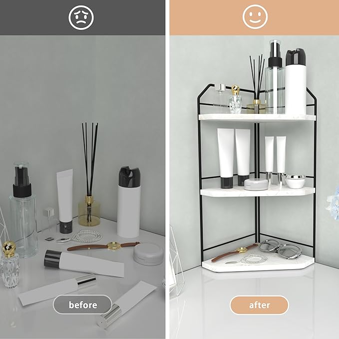INIUNIK Corner Bathroom Counter Organizer - Image 7