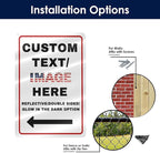Custom Sign Large, Left or Right Arrow, Glow in the Dark/Reflective Option - Image 8