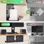 KEEGH 16" Under Desk Cable Management Tray, 2 Pack Desk Cord Organizer Upgrade - Image 3
