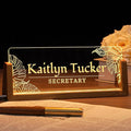 Desk Name Plate Personalized, Custom Office Light Up Name Plate by Ueedklaayy