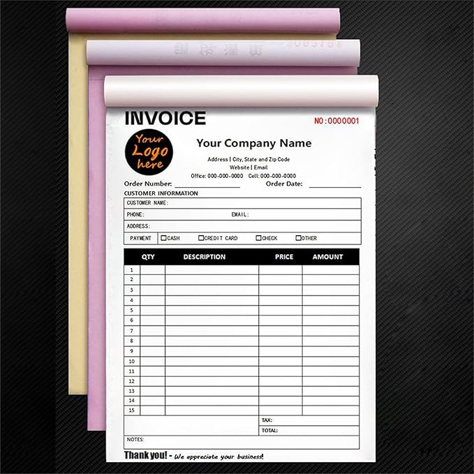 Custom Invoice Book in 3-Part /2-Part Receipt Book - Image 2