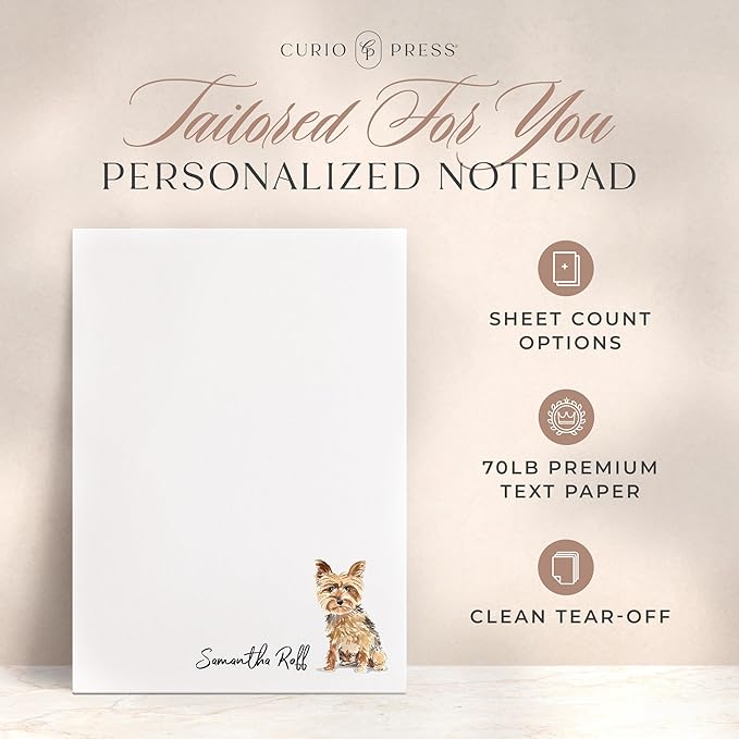 Personalized Stationery Dog Themed Note Pads, Choose from 85 Breeds Dog - Image 2