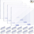 Weysat 12 Pcs Counter Desk Acrylic Panels Holder and 4 Pcs Acrylic Desk Divider by Weysat
