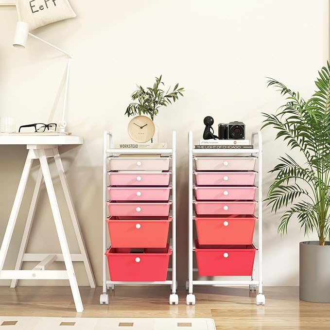 RELAX4LIFE 6-Drawer Rolling Storage Cart - Image 9