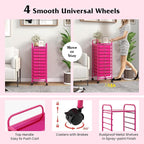 Giantex 10-Drawer Storage Cart w/Universal Wheel, Rolling Cart w/Handle - Image 6