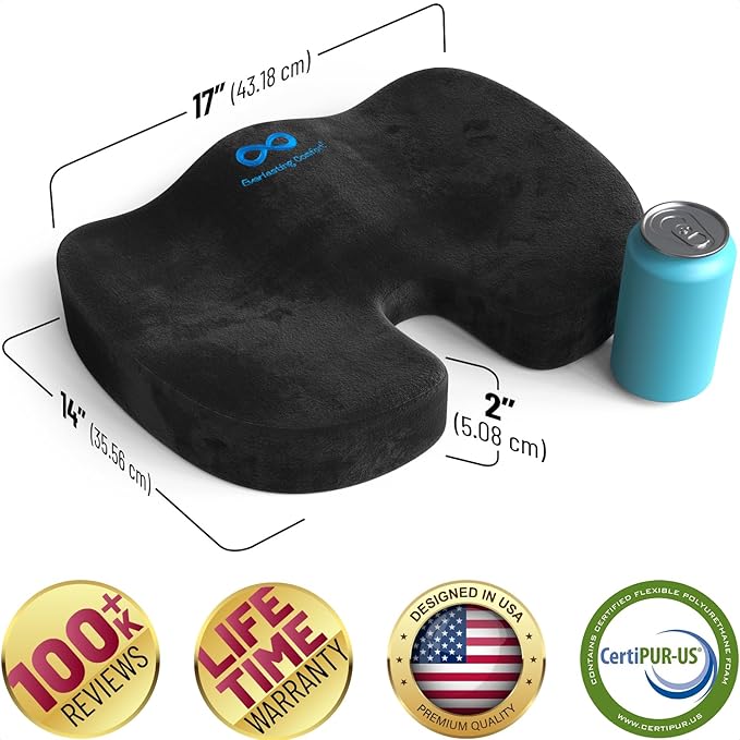 Everlasting Comfort Doctor Recommended Memory Foam Seat Cushion - Image 3