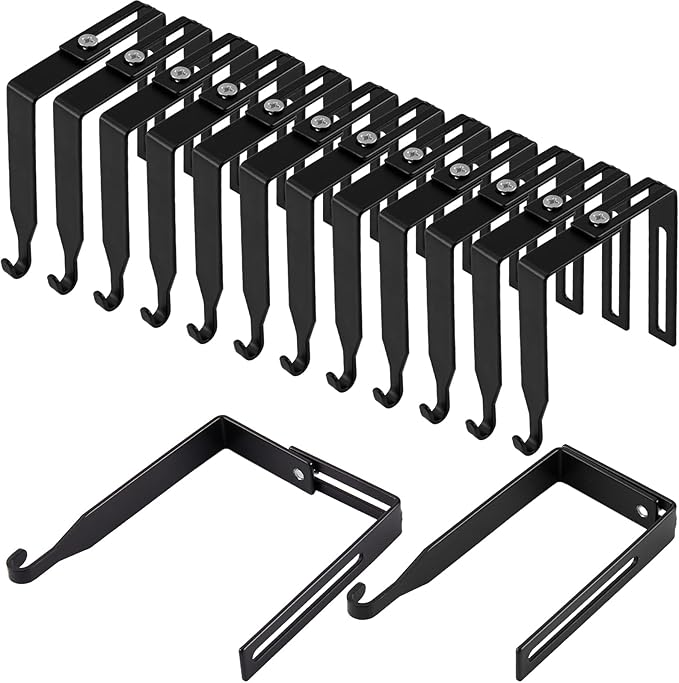 Amylove 12 Pcs Adjustable Cubicle Hanger Universal Partition Metal Cubicle by Amylove