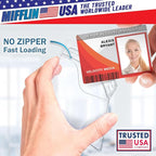 Mifflin-USA Card Protector Quick Load Horizontal No Zipper Name ID Badge Holder - Image 2