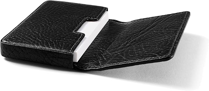 Leatherology Premium Ebony Business Card Case, Magnetic Closure ID Holder - Image 2