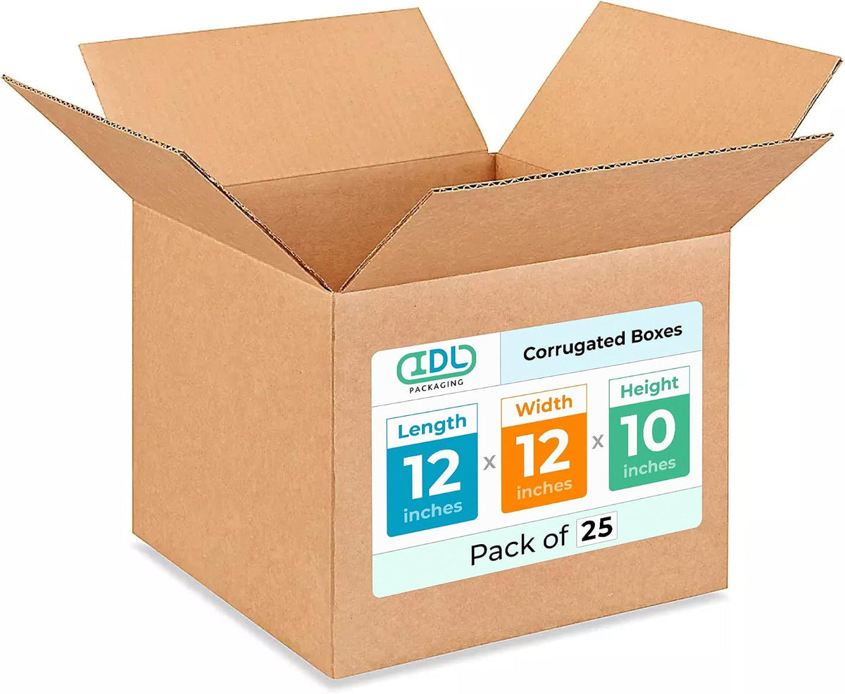 Medium Moving & Shipping Boxes 12"L x 12"W x 10"H