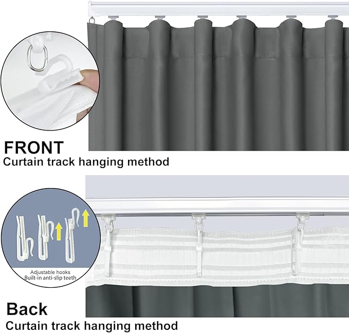 Cbsroro Room Divider Blackout Curtain Track Curtains Wall Dividers Panels Screen - Image 5