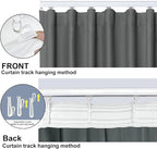 Cbsroro Room Divider Blackout Curtain Track Curtains Wall Dividers Panels Screen - Image 5