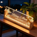 Acrylic Desk Name Plate Personalized, Custom Light Up Office Sign - Image 2