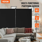 VEVOR Room Divider, 4 Panel Room Divider, Folding Privacy Screen and Portable - Image 2