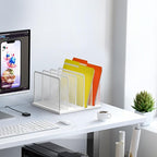 Kuntine.B Desk File Organizer Upright Mesh Desktop Organizer File Sorter Office - Image 5